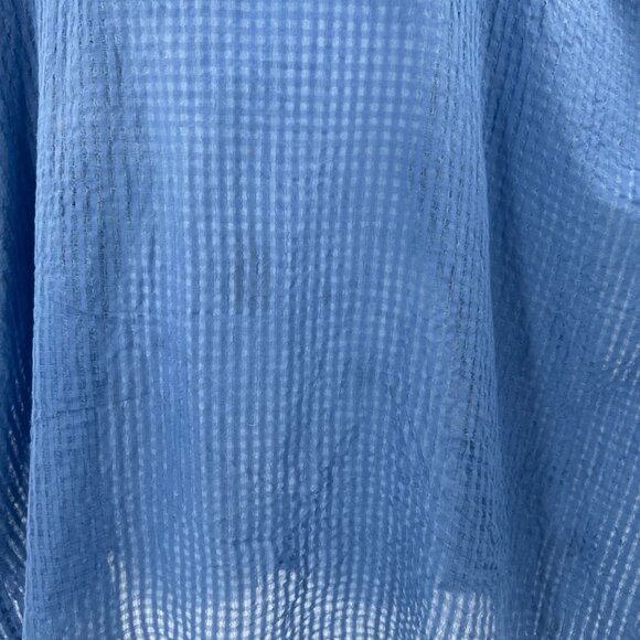 KL Playwear OS Wide Cut Lightweight Tunic Top Dusty Blue Cotton Boxy Minimalist - Picture 13 of 15